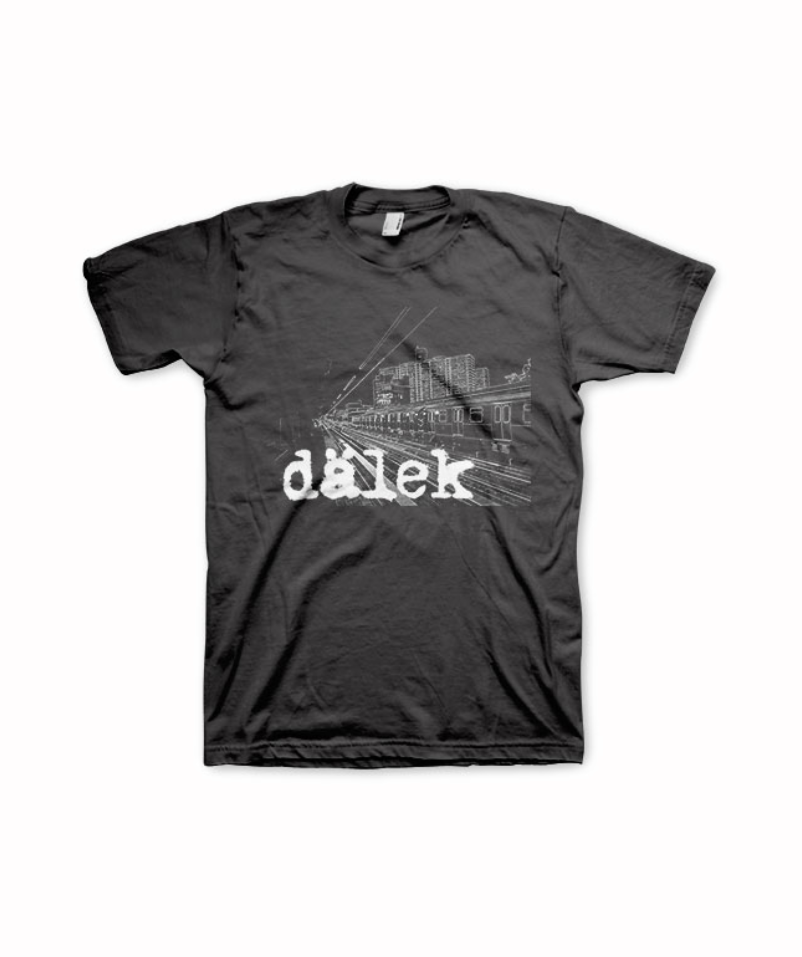 Dälek Train t-shirt with subway train graphic